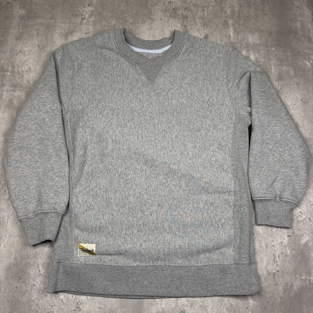 Tracksmith Sweatshirt Mens S Gray Trackhouse Crewneck Running Athletic Pullover